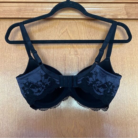Wacoal Lace Affair Contour Bra Black/Graphite Size 32DDD - Picture 4 of 11